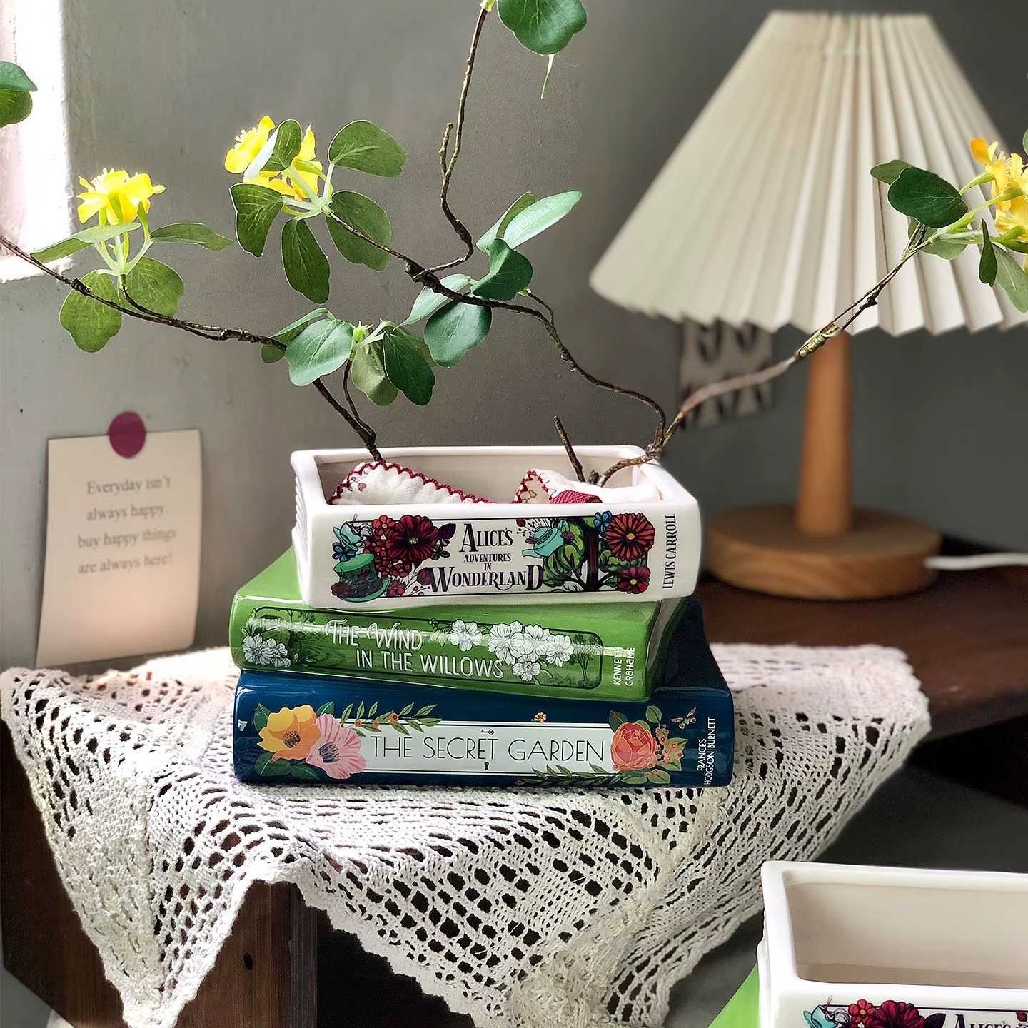 Pot de fleurs vintage en céramique