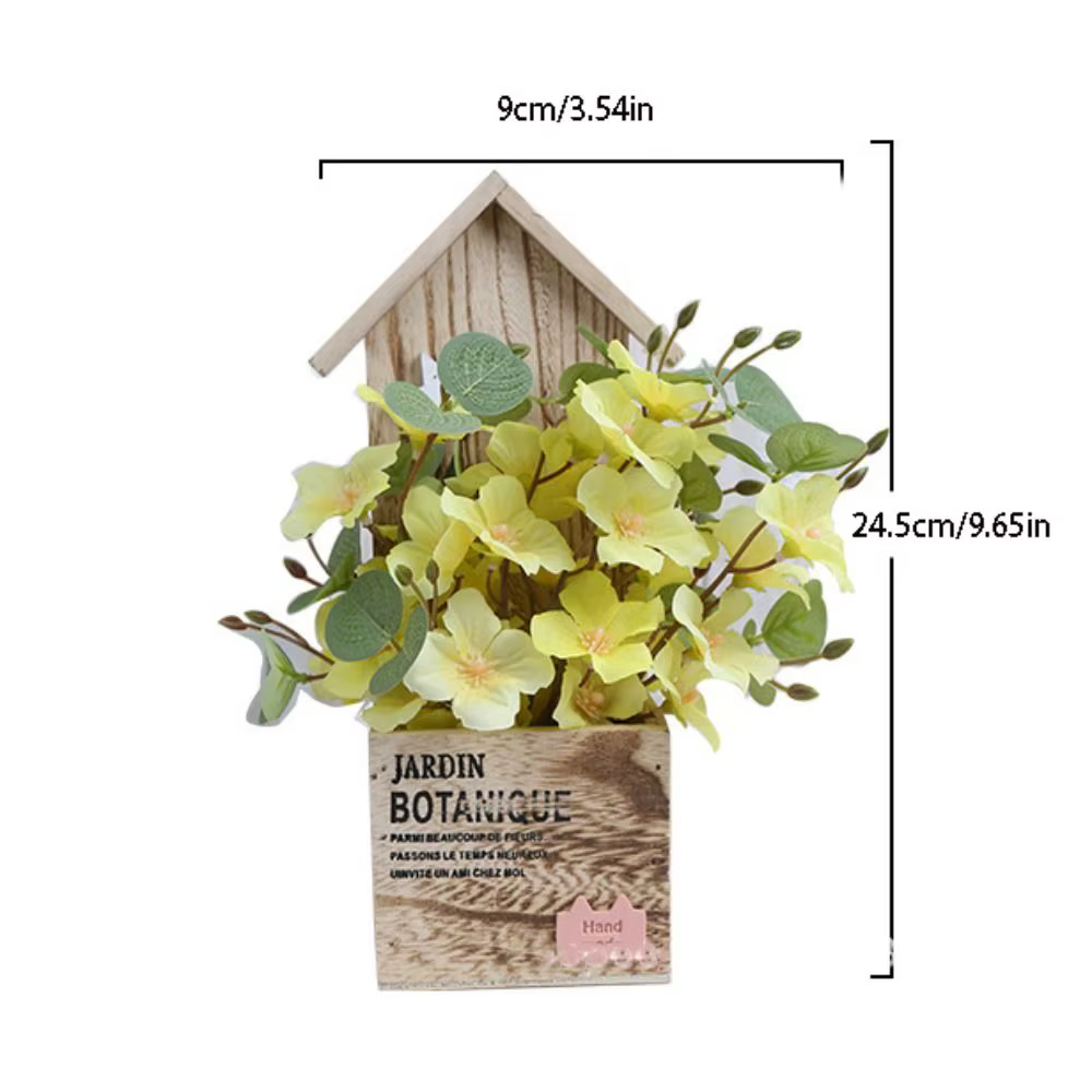 Pot de fleurs artisanal en bois