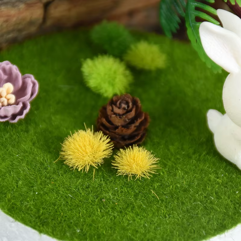 Simulation de mousse artificielle verte