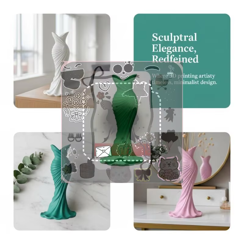 Vase en plastique élégant en forme de robe