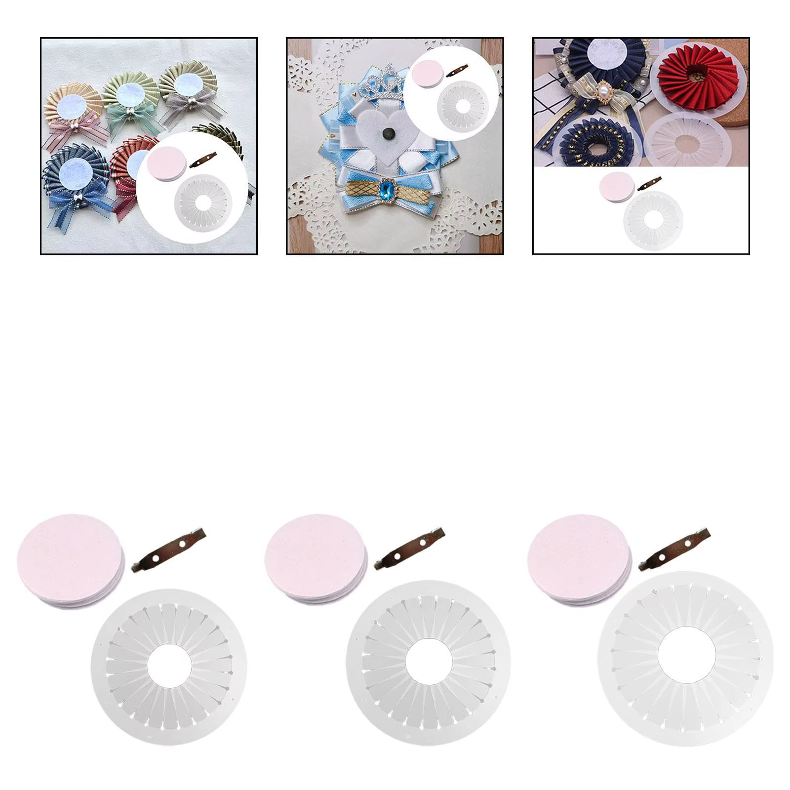 Fabricant de Rosettes pour adultes, embellissement Compact et polyvalent, artisanat d'art, ruban, outil de fabrication de fleurs, modèle de broche de Rosette en ruban