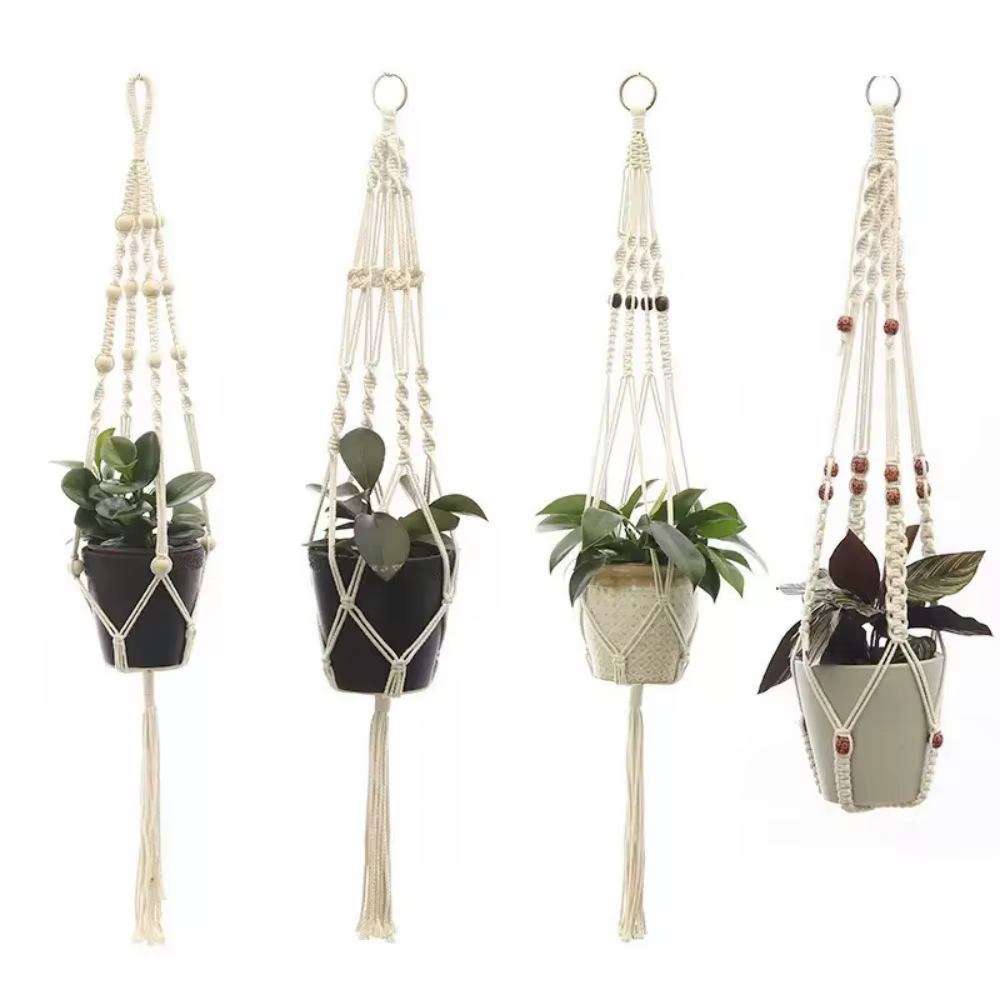 Paniers suspendus pour plantes de style bohème
