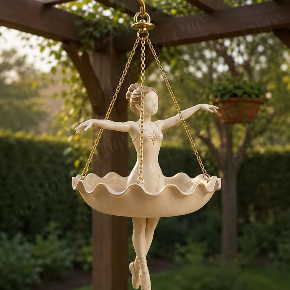 Pot de fleurs suspendu en résine