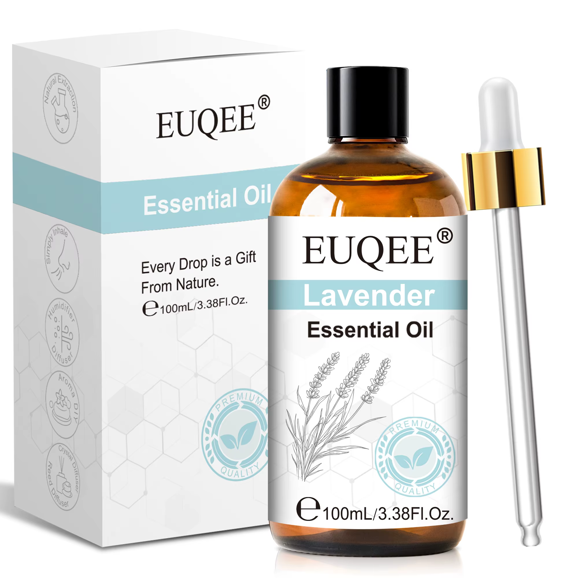 Huile essentielle 100ml avec compte-gouttes