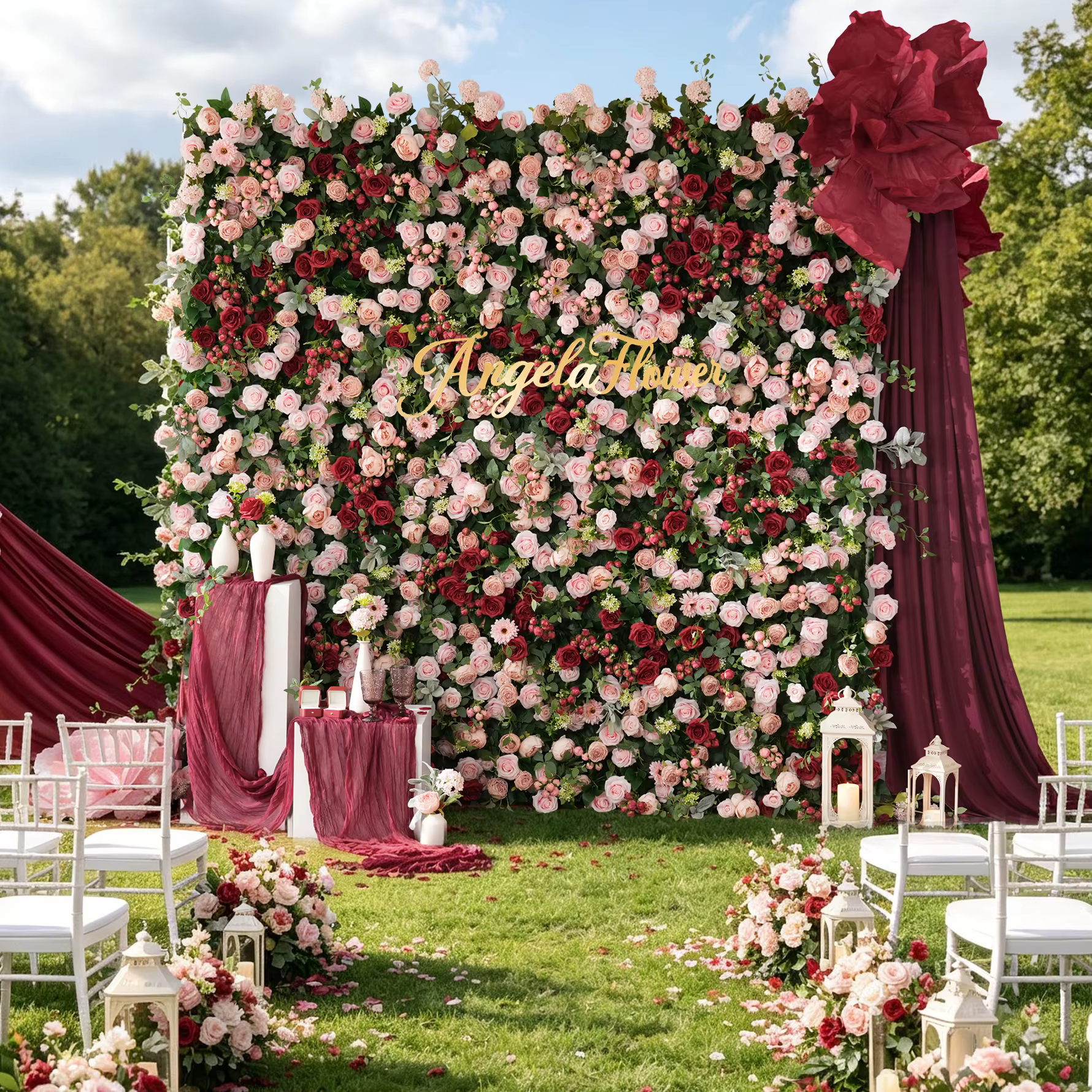 A9137 Composition florale artificielle Angela