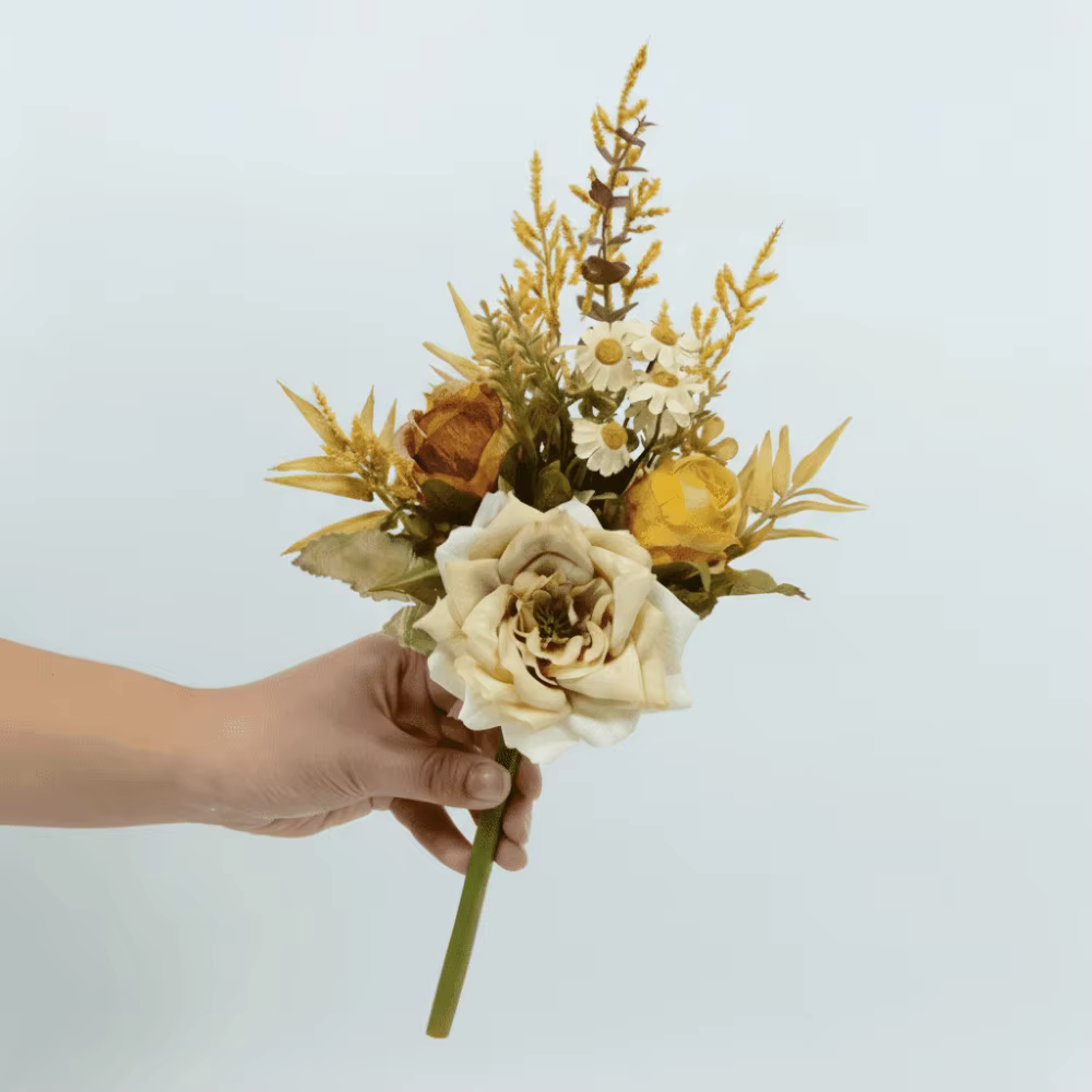 Bouquet de fleurs artificielles au toucher réel