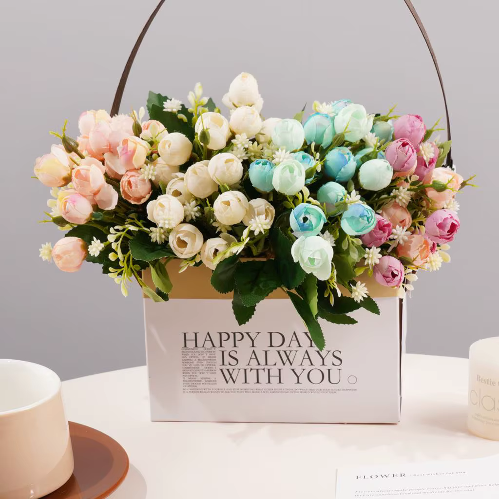 Bouquet de Roses Artificielles Vintage