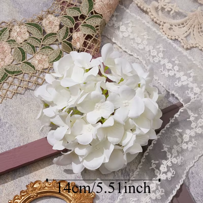 Nouvelle coiffe de mariée blanche en fleurs d'hortensia, style français, élégante, bijoux de cheveux de mariage, accessoires pour cheveux