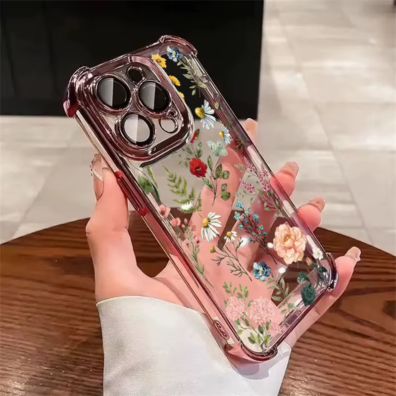 Coque de téléphone à fleurs pour Google Pixel 8 7 10 9 Pro XL 10A 9A 8A 7A 9Pro Pixel9 A, placage floral, nouveau design mignon, antichoc