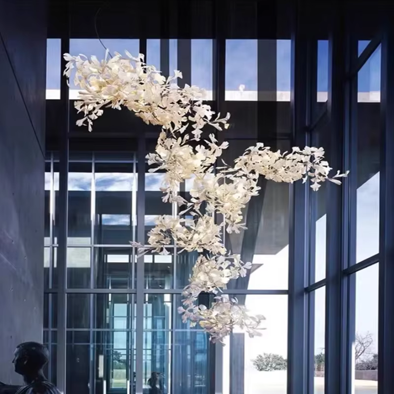 Gingko-Lustre en cuir chevelu en céramique