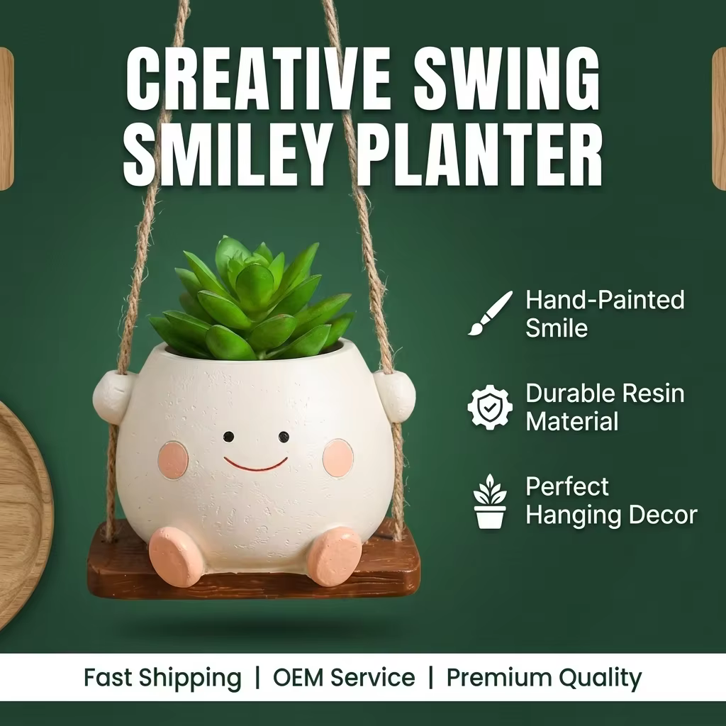 Nouveau pot de fleurs suspendu créatif pour plantes succulentes