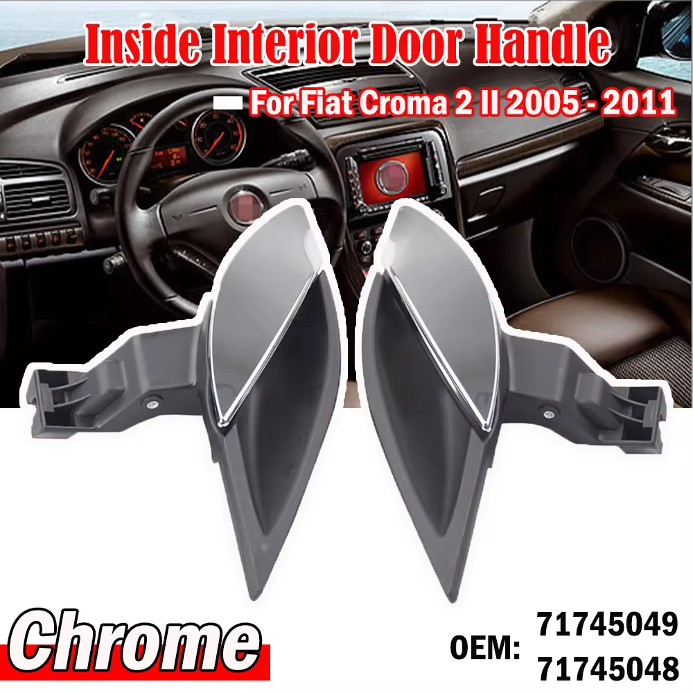 Poignée de porte intérieure avant et arrière, côté droit, magasins d'accessoires de voiture, Fiat Croma 2 II, 2005, 2006, 2007, 2008, 2009, 2010, 2011