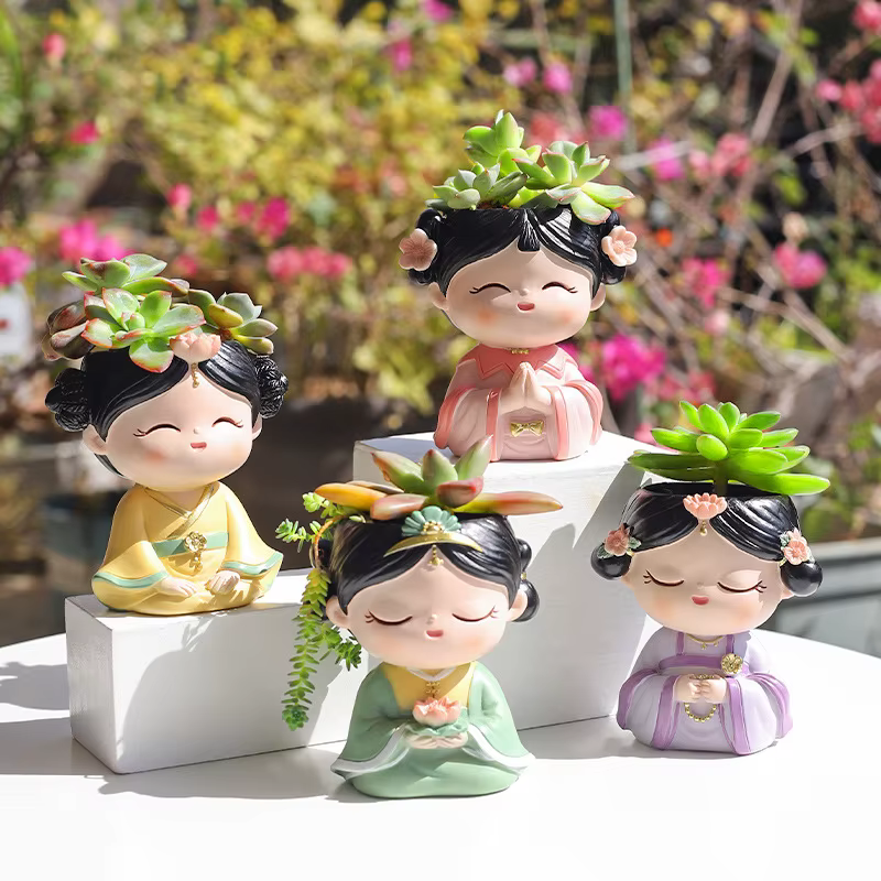 Hanfu-Pot de fleurs pour fille succulente
