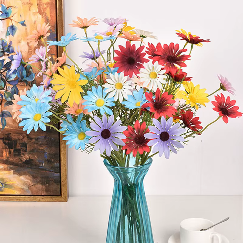 Bouquet de fleurs marguerite blanche artificielle