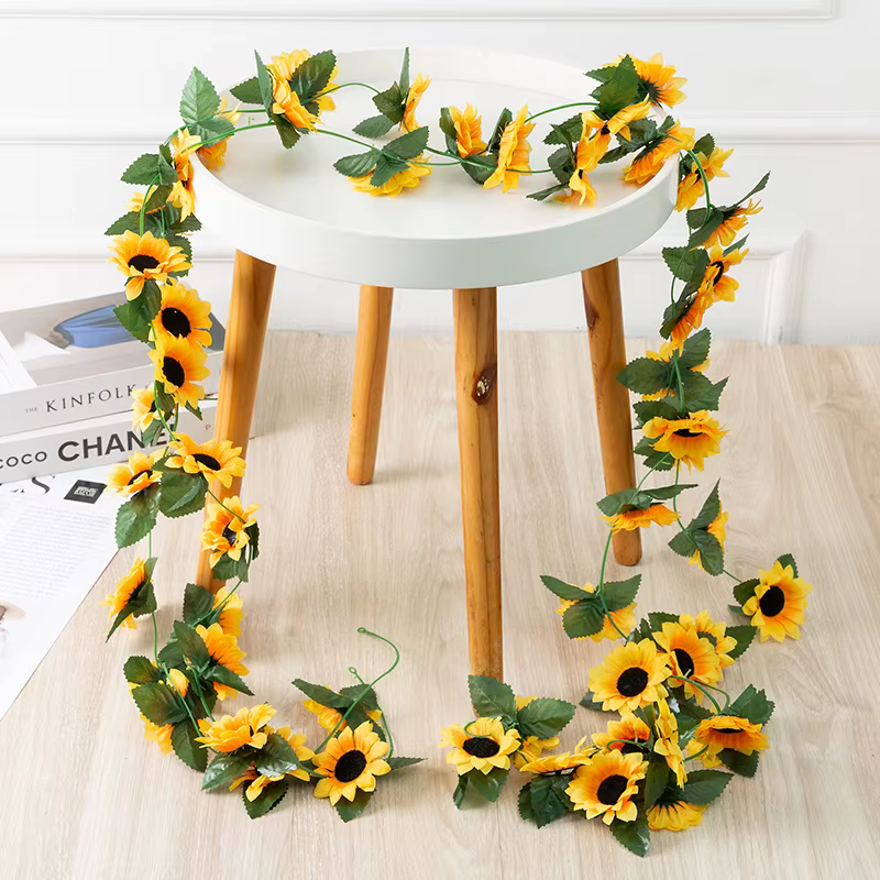 Fleurs artificielles de tournesol de 2.3m