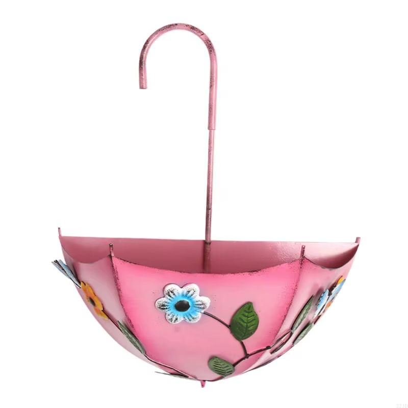 Conteneur fleurs suspendu en métal élégant