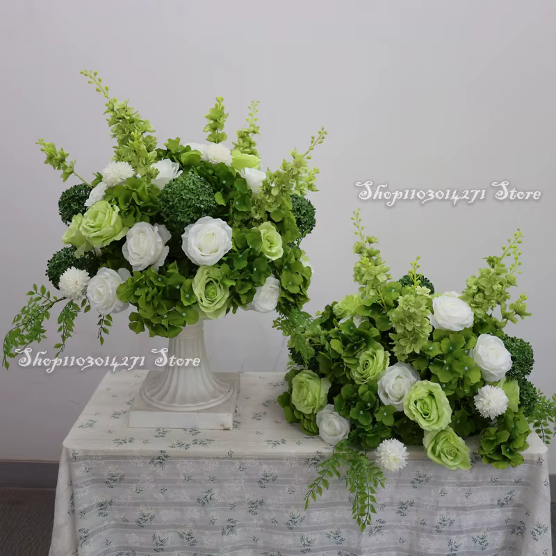 Hortensia Rose verte 80/70/50cm