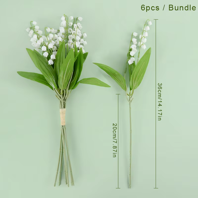 Fleur d'orchidée artificielle de muguet blanc