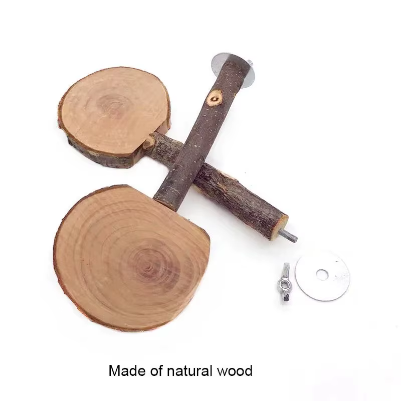 Arbre à pommes naturel en bois pour perroquet