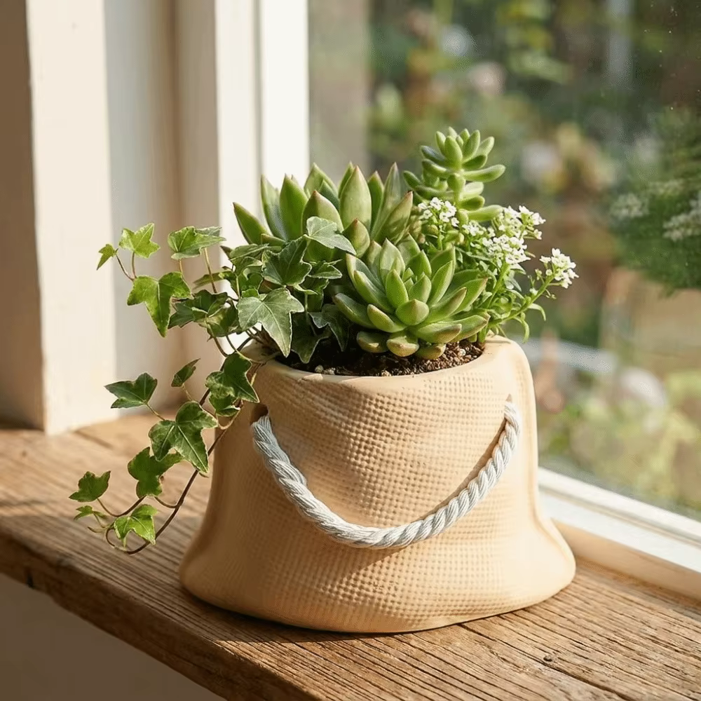 Pot de fleurs en céramique unique pour plantes succulentes