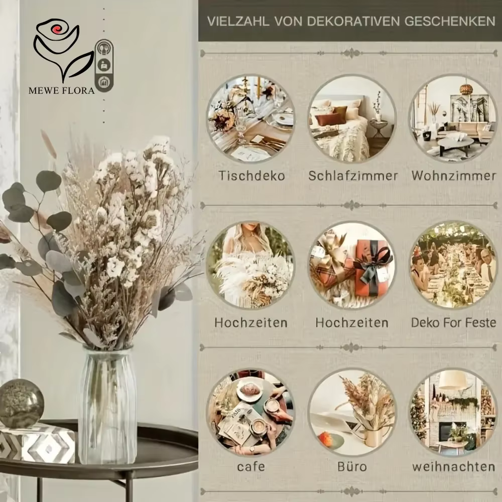 Bouquet de fleurs séchées naturelles pour la décoration intérieure de la maison moderne