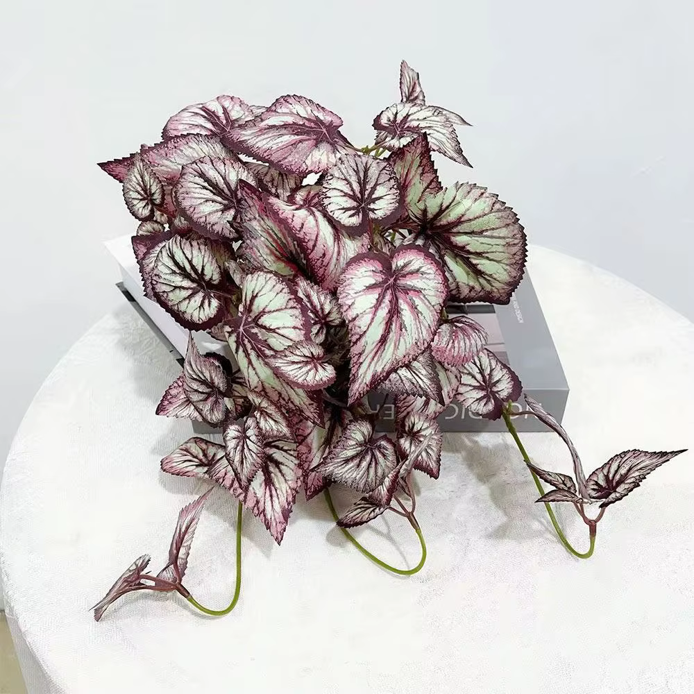 Feuilles de Perilla Vertes et Rouges Artificielles