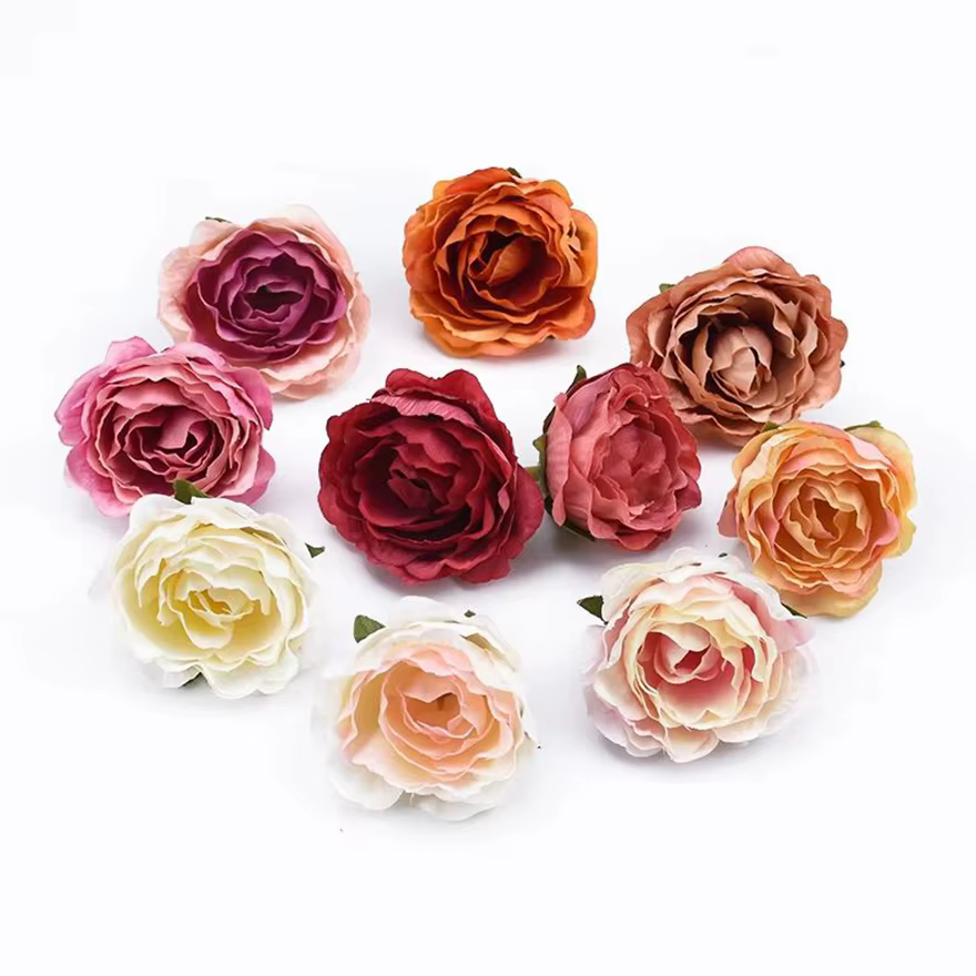 Fleurs artificielles multicolores