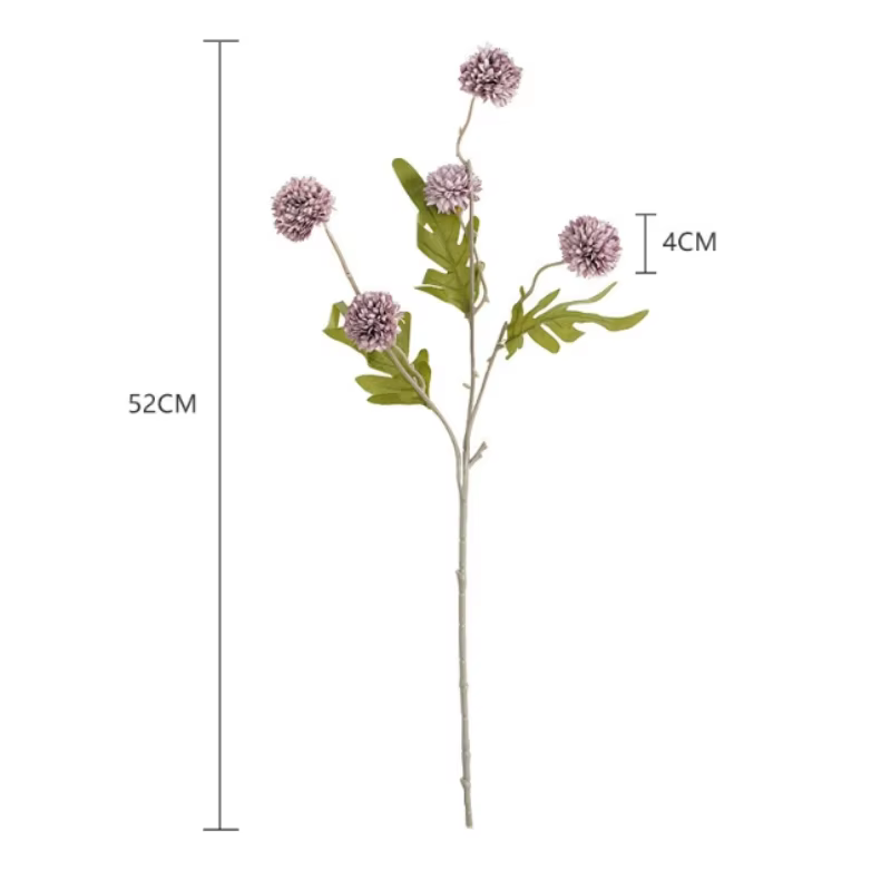 Couleur d'automne 5 têtes pissenlit Style européen-fleur de Simulation tissu fleur décoration florale artificielle