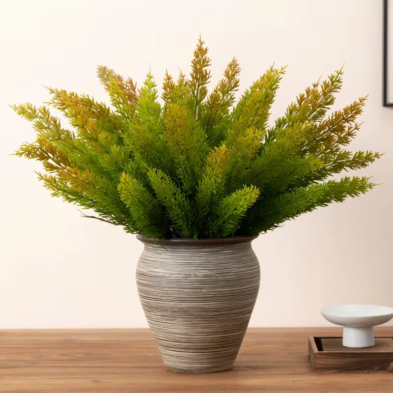 Lot de 3 plantes vertes artificielles en plastique