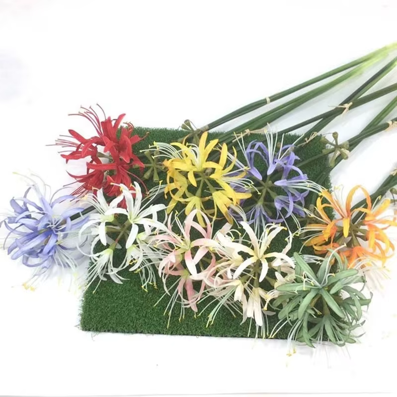 Fleur artificielle Lycoris radiata pour la décoration de table de salon