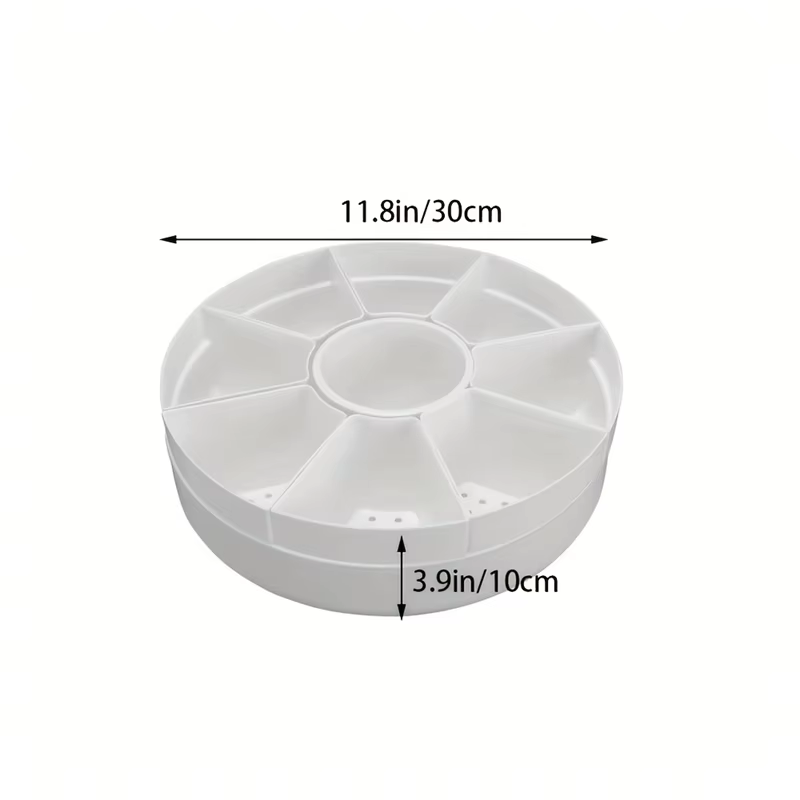 Pots de fleurs rotatifs multiples de forme ovale - Plante en pot pour plantes succulentes blanches - Pot de rangement