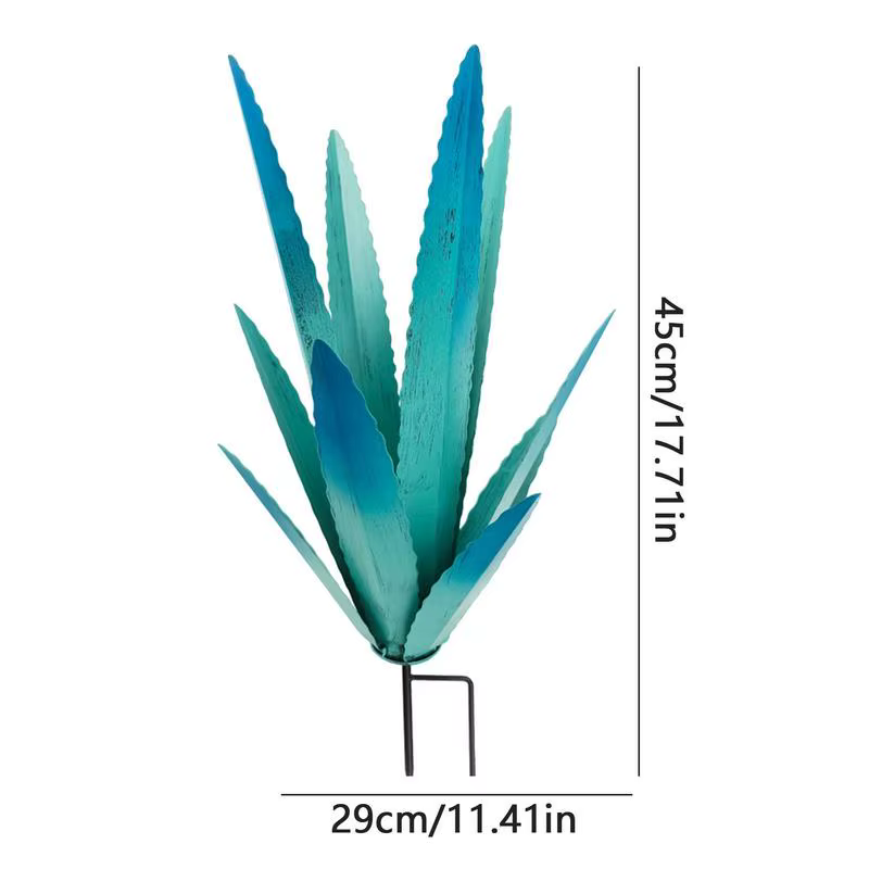 Sculpture de plante d'agave en métal