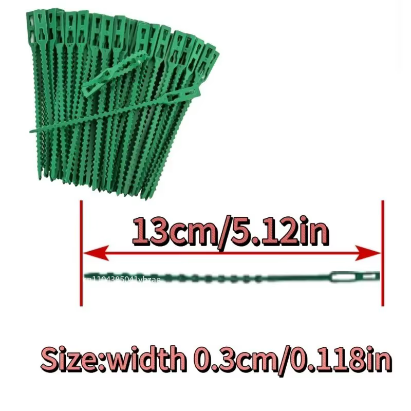 Attaches de câble réglables en plastique pour plantes