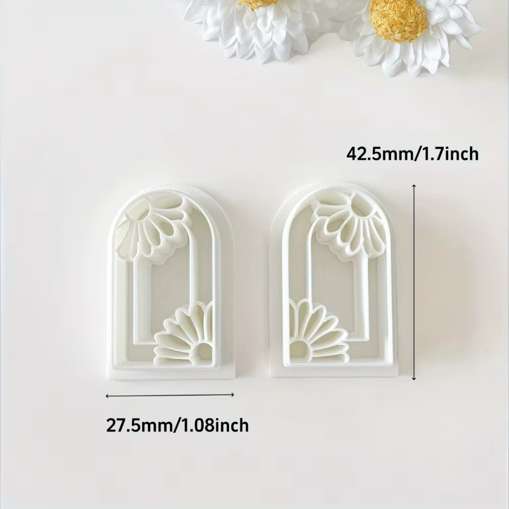 Moule à motif floral pour pétale de fleur en argile polymère