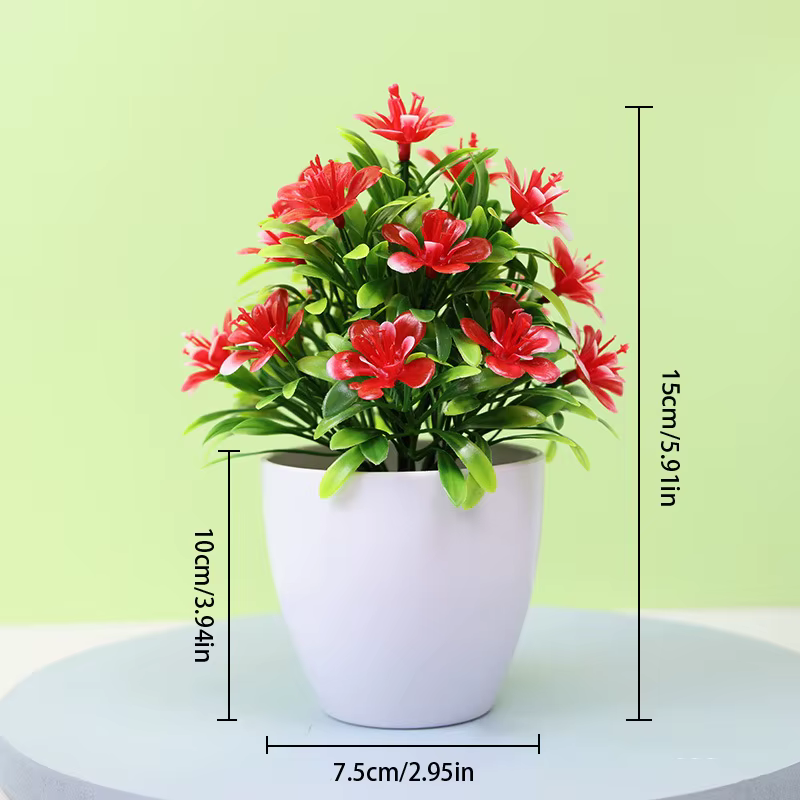 Fleurs artificielles à cinq feuilles de prune