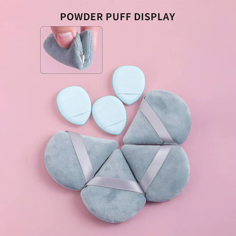 Ensemble d'éponges cosmétiques de style mini pot de miel, 4 grands mélangeurs de beauté, 4 bouffées de poudre en forme d'éventail, 4 mini mélangeurs de beauté, 15 pièces