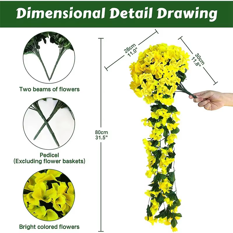 Guirlande de fleurs artificielles 80CM