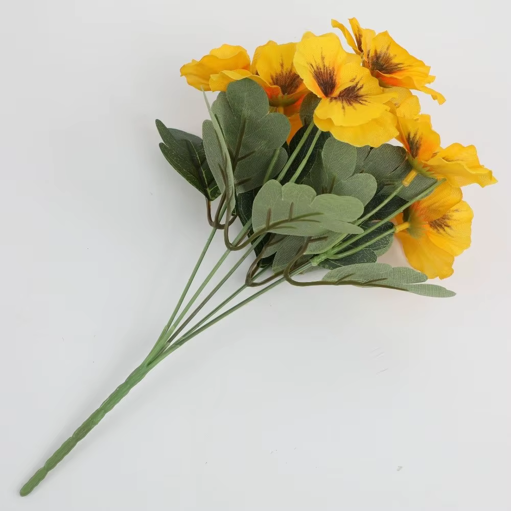 Lot de fleurs artificielles de primula de 32 cm