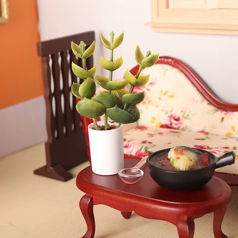 Plante en pot miniature pour maison de poupée 1:12