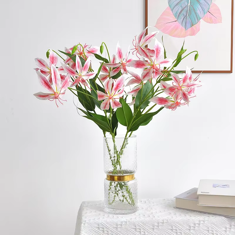 Fleur Artificielle de Lys Flamme de 77cm