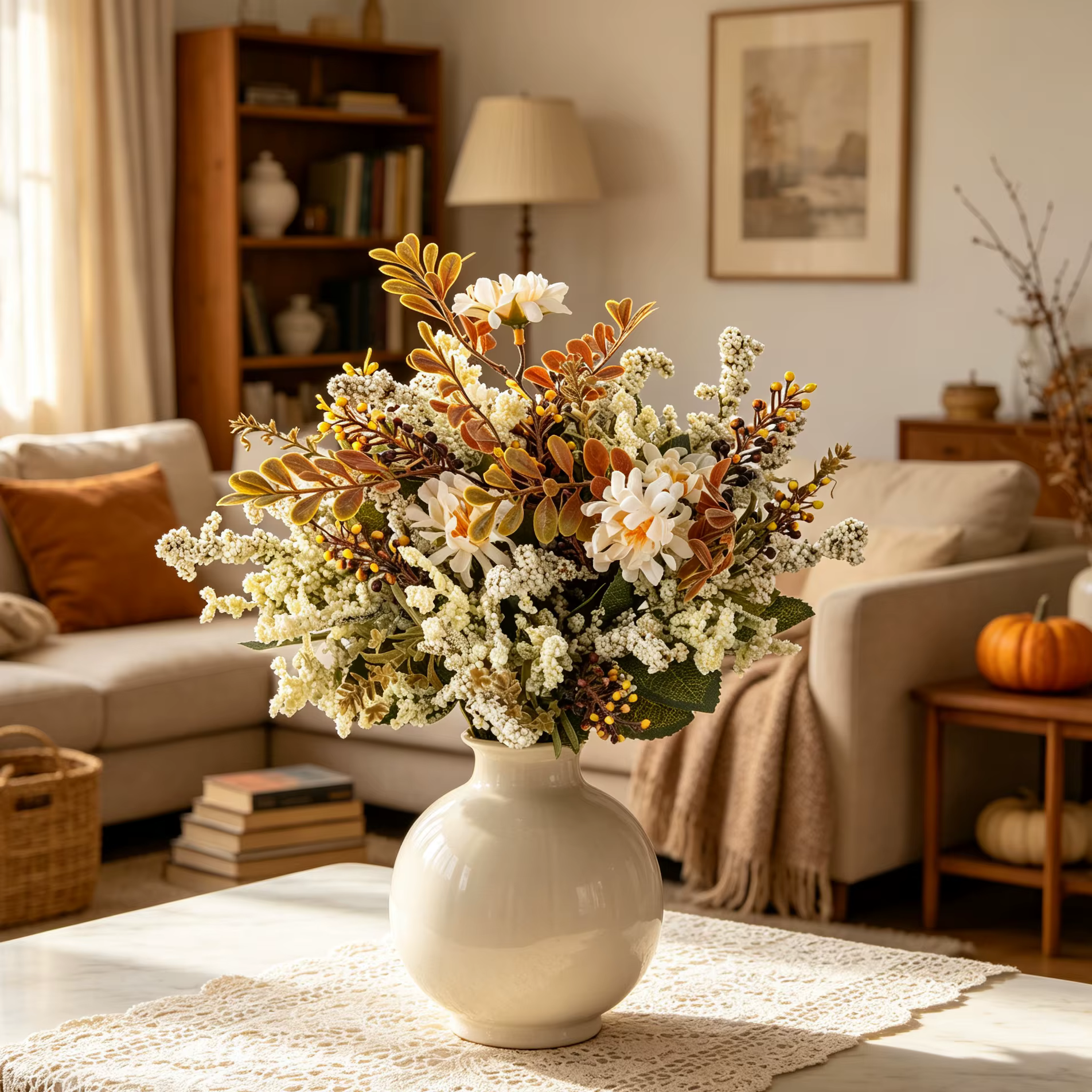 Fleurs artificielles Plantes Chrysanthème Bulle Herbe Bricolage Festival Maison En Plein Air Jardin Cour Automne Decora Mariage Bouquet De Mariée