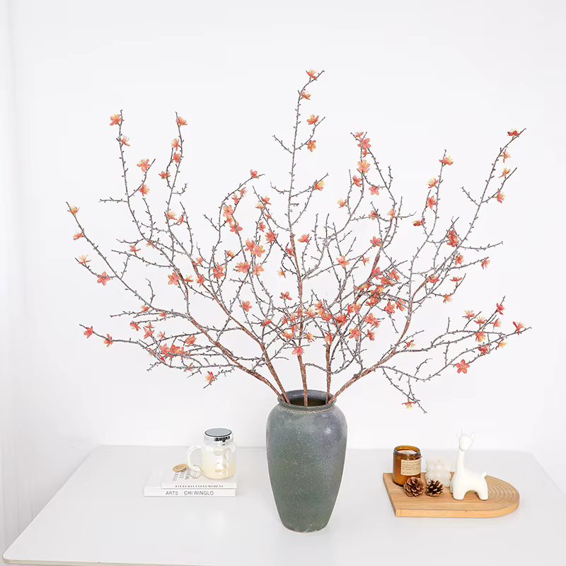 4 pièces de branches de pruniers d'hiver artificielles de 120 cm