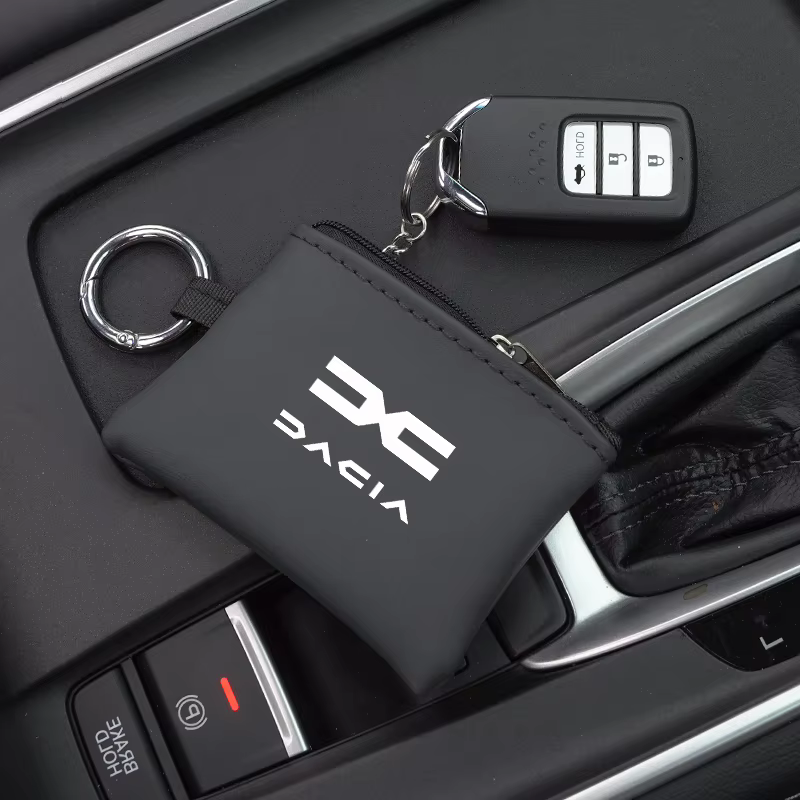 Accessoires de voiture, porte-clés en cuir, porte-cartes, porte-clés avec emblème, pochette pour Dacia Bigster Spring Duster Sandero Jogger Dokker Lodgy