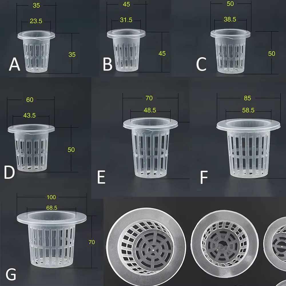 Pot en maille de colonisation hydroponique