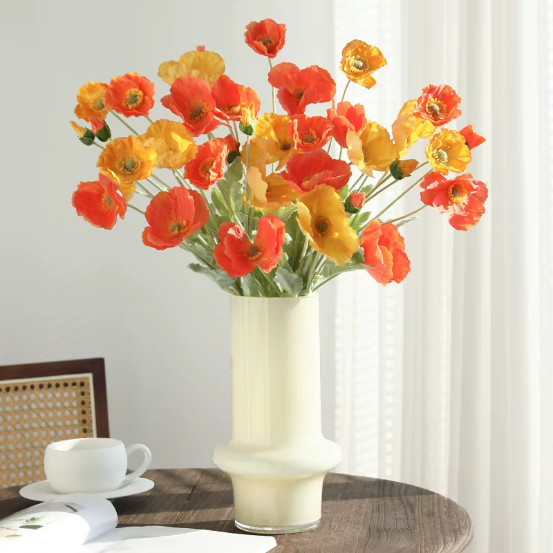 Fleur de coquelicot de maïs en soie 60cm