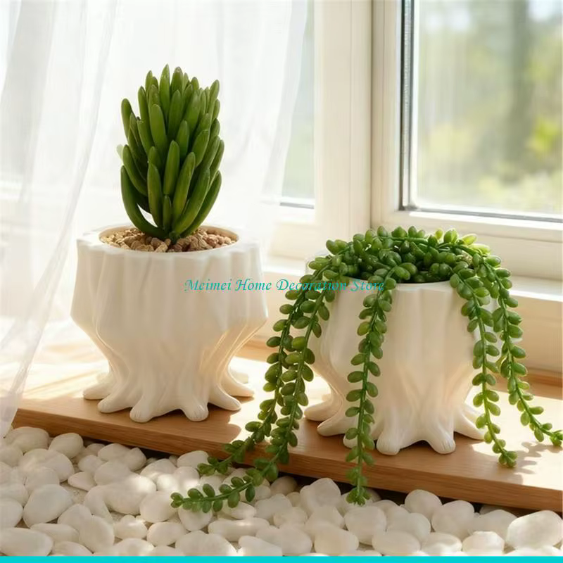 H7BF – jardinière décorative élégante en forme jambe