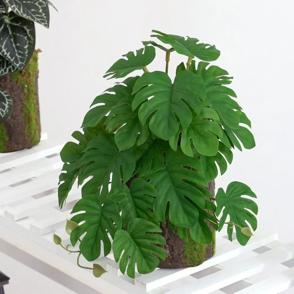 23 feuilles de plantes vertes artificielles
