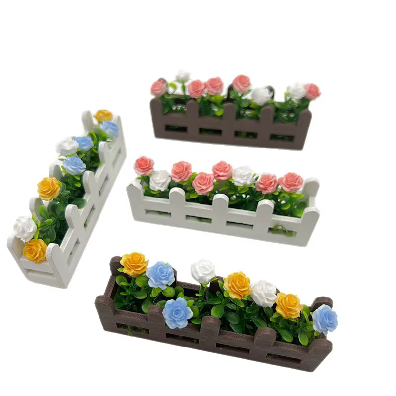 Mini clôture de Roses en pot