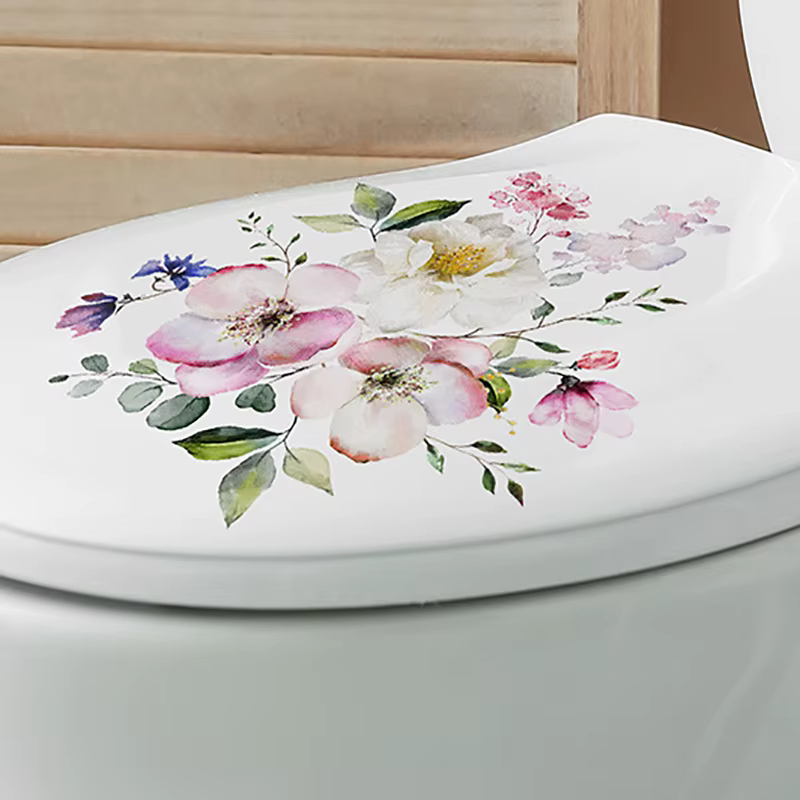 Autocollant Mural auto-adhésif à diverses plantes vertes et fleurs