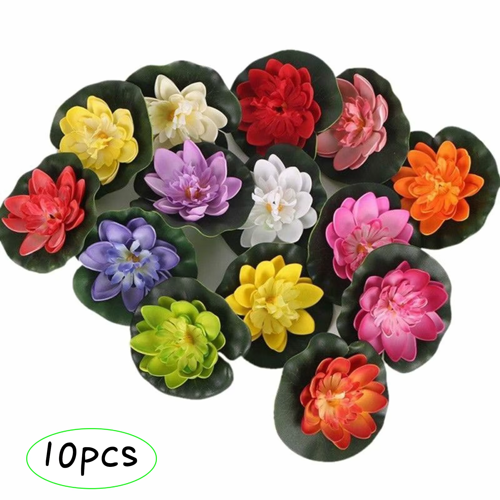 10 pièces Lotus fleur artificielle flottant fausse plante